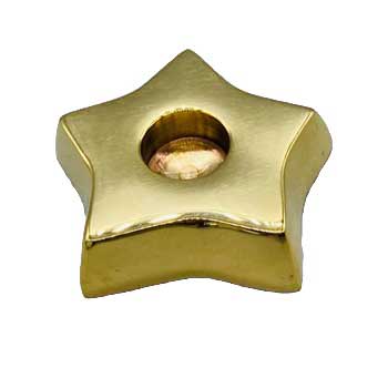 #1 1/2" Brass Star chime holder# - ## at Solace GemWorks