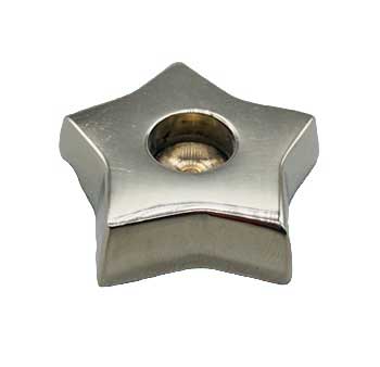 #1 1/2" Silver Star chime holder# - ## at Solace GemWorks