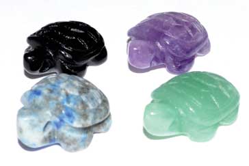 #15mm Turtle various stones (set of 12)# - ## at Solace GemWorks