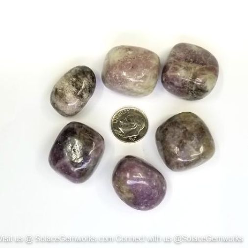 Lepidolite Tumbled Stones - Bulk Wholesale choose: 1lb, 3lbs or 5lbs