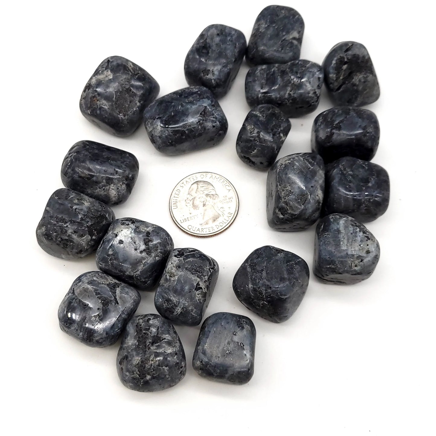 Larvikite Tumbled Stones - Bulk Wholesale choose: 1lb, 3lbs or 5lbs