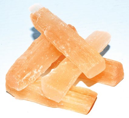 #3" Orange Selenite mini sticks 5 pk# - ## at Solace GemWorks