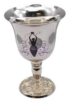 #4 3/4" Goddess of Earth chalice stainless steel# - ## at Solace GemWorks