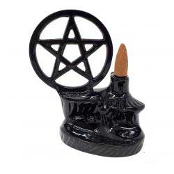 #5" Pentagram backflow incense burner# - ## at Solace GemWorks