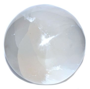 #5" White Selenite gazing ball# - ## at Solace GemWorks