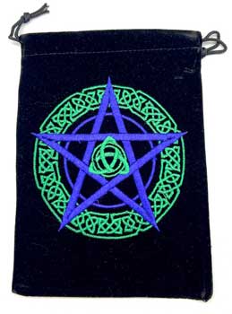 #5"x 7" Pentagram Black velveteen bag (set of 10)# - ## at Solace GemWorks