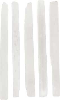 #6" Selenite sticks (5 pack)# - ## at Solace GemWorks