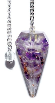 #6 - sided Amethyst Orgone pendulum# - ## at Solace GemWorks