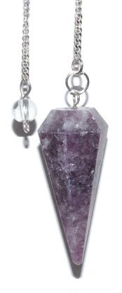 #6 - sided Lepidolite pendulum# - ## at Solace GemWorks