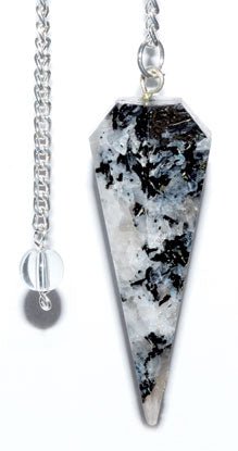 #6 - sided Rainbow Moonstone pendulum# - ## at Solace GemWorks