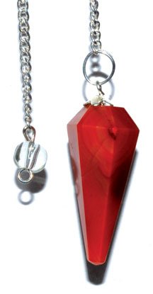 #6 - sided Red Carnelian pendulum# - ## at Solace GemWorks