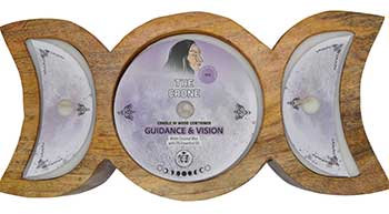 #60 hr Crone Guidance & Vision triple moon candle# - ## at Solace GemWorks