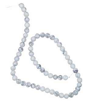 #6mm Howlite beads# - ## at Solace GemWorks