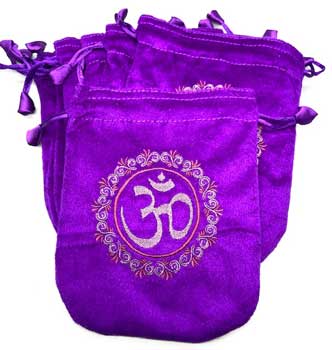 #6"x 8" Purple velveteen bag (set of 10)# - ## at Solace GemWorks