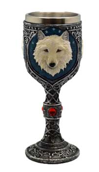 #7 1/2" White Wolf chalice# - ## at Solace GemWorks