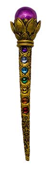 #8 1/2" Ball & Chakra Stones wand# - ## at Solace GemWorks