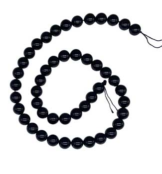 #8mm Black Tourmaline beads# - ## at Solace GemWorks