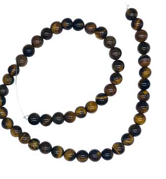 #8mm Tigers Eye beads# - ## at Solace GemWorks