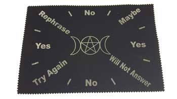 #8"x12" Triple Moon Pentagram pendulum mat (slight imperfection)# - ## at Solace GemWorks