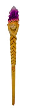 #9 1/2" Blond Elf wand# - ## at Solace GemWorks