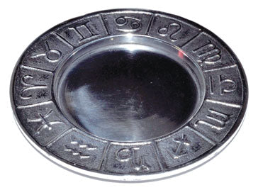 Zodiac Pillar holder/ Smudge plate (4 3/4")