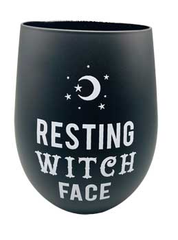 Resting Witch Face Glass (4 5/8")