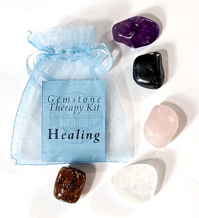 Healing gemstone therapy pouch