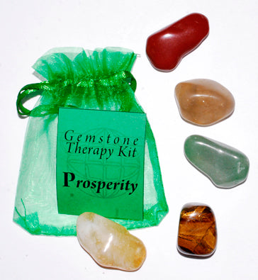 Prosperity gemstone therapy pouch