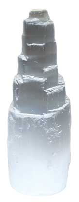 Selenite Iceberg point (5" tall)