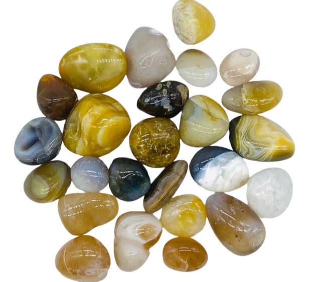 Agate Tumbled Stones - Bulk Wholesale choose: 1lb, 3lbs or 5lbs