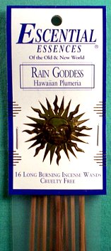 Rain Goddess Escential Essences incense sticks 16 pack
