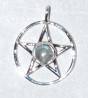 Pentagram Moonstone sterling 11/16"