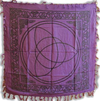 Purple Triquetra altar cloth 36" x 36"