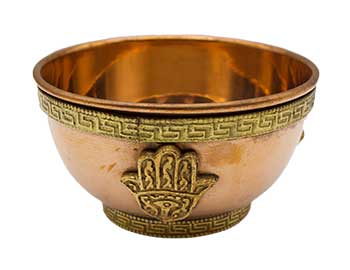 Copper Fatima Hand offering bowl (3")
