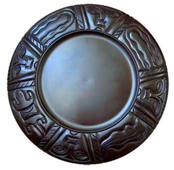 Babalawo divination wooden plate (18")