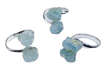 #Adjustable Aquamarine rings# - ## at Solace GemWorks