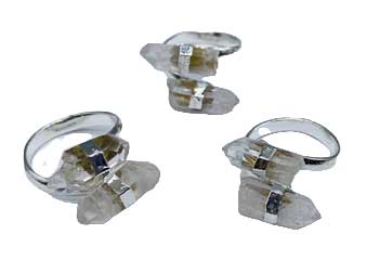 #Adjustable Quartz rings (set of 3)# - ## at Solace GemWorks