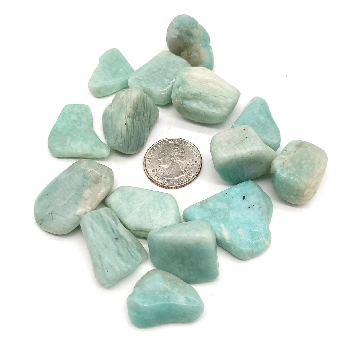 #Amazonite Tumbled Stones - Bulk Wholesale choose: 1lb, 3lbs or 5lbs# - ## at Solace GemWorks