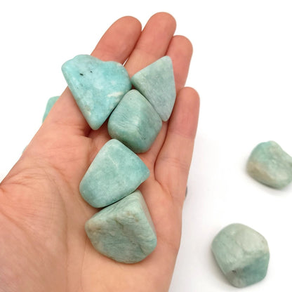 #Amazonite Tumbled Stones - Bulk Wholesale choose: 1lb, 3lbs or 5lbs# - ## at Solace GemWorks