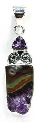 #Amethyst Slice pendant# - ## at Solace GemWorks