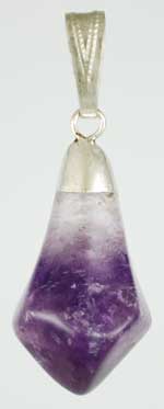 #Amethyst tumbled pendant# - ## at Solace GemWorks