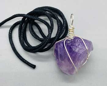 #Amethyst wire wrapped pendant# - ## at Solace GemWorks