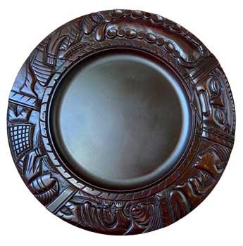 #Babalawo divination wooden plate (18")# - ## at Solace GemWorks