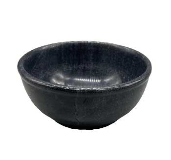 #Black Marble scrying bowl (4")# - ## at Solace GemWorks