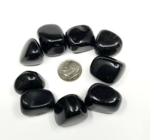 #Black Obsidian Tumbled Stones - Bulk Wholesale choose: 1lb, 3lbs or 5lbs# - ## at Solace GemWorks