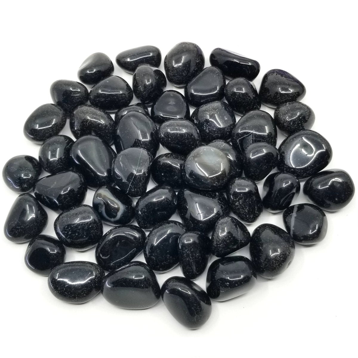 #Black Onyx Tumbled Stones - Bulk Wholesale choose: 1lb, 3lbs or 5lbs# - ## at Solace GemWorks