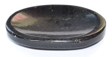 #Black Tourmaline worry stone# - ## at Solace GemWorks