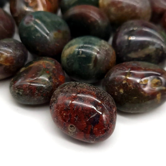 #Bloodstone Tumbled Stones - Bulk Wholesale choose: 1lb, 3lbs or 5lbs# - ## at Solace GemWorks