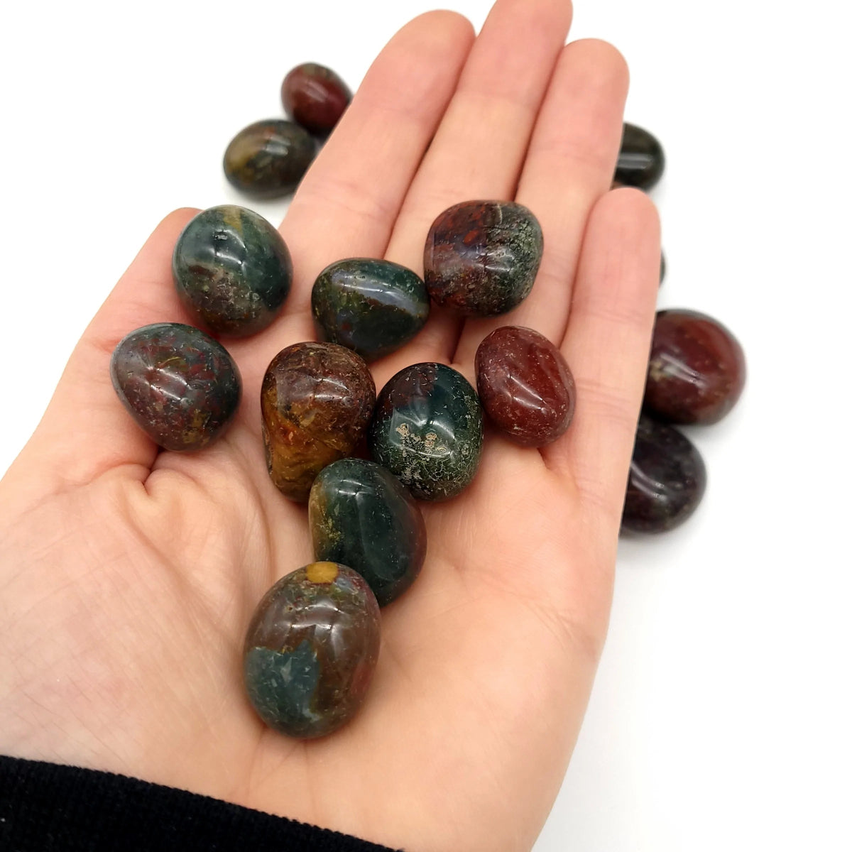 #Bloodstone Tumbled Stones - Bulk Wholesale choose: 1lb, 3lbs or 5lbs# - ## at Solace GemWorks