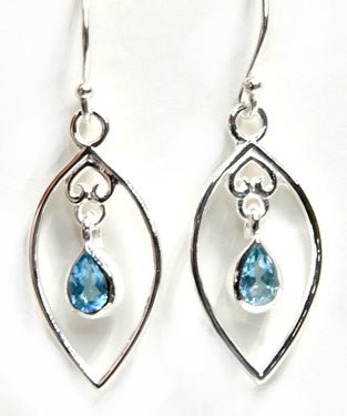 #Blue Topaz earrings# - ## at Solace GemWorks